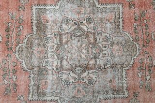 Pink Brown Area Anatolian Rug - Thumbnail