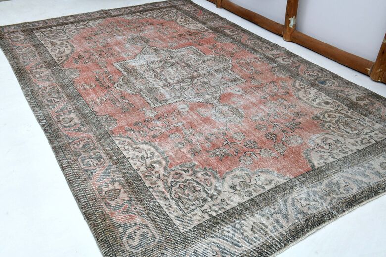 Pink Brown Area Anatolian Rug