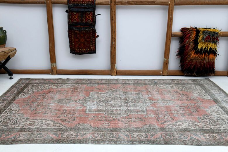 Pink Brown Area Anatolian Rug