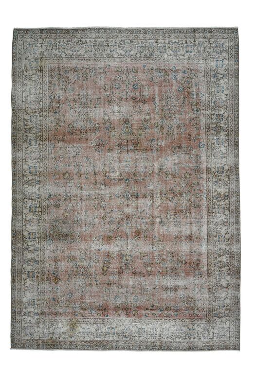 Floral Pink Brown Rug