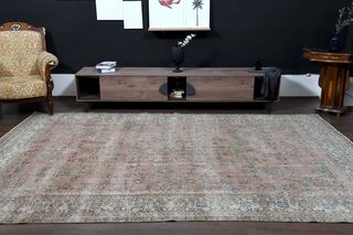 Floral Pink Brown Rug - Thumbnail