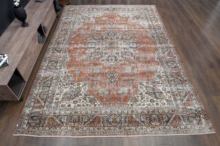 Orange Brown Area Rug - Thumbnail