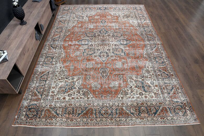 Orange Brown Area Rug