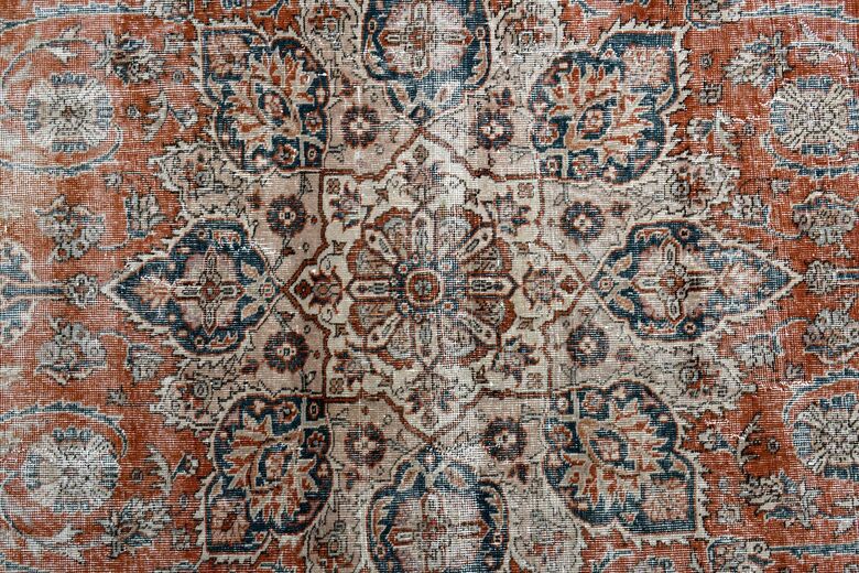 Orange Brown Area Rug