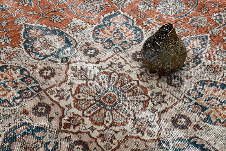 Orange Brown Area Rug