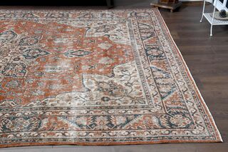 Orange Brown Area Rug - Thumbnail