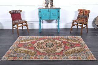 Handmade Vintage Area Rug - Thumbnail