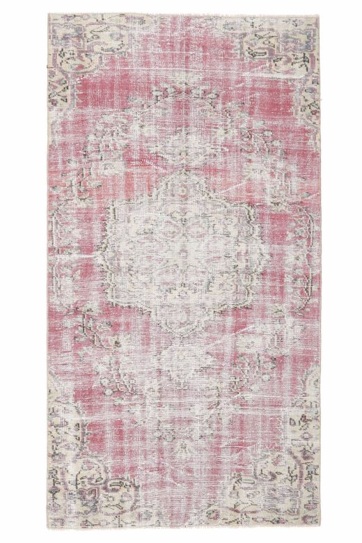 Handmade Pink Vintage Area Rug