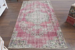 Handmade Pink Vintage Area Rug - Thumbnail