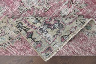 Handmade Pink Vintage Area Rug - Thumbnail