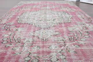 Handmade Pink Vintage Area Rug - Thumbnail