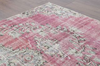 Handmade Pink Vintage Area Rug - Thumbnail