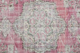 Handmade Pink Vintage Area Rug - Thumbnail