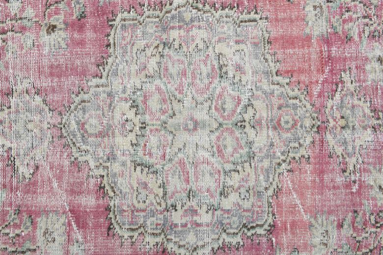 Handmade Pink Vintage Area Rug