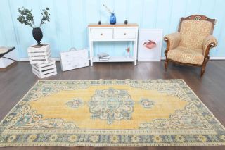 5x8 Handmade Vintage Area Rug - Thumbnail