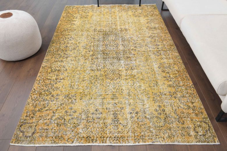 Pale Yellow Colored - Vintage Area Rug