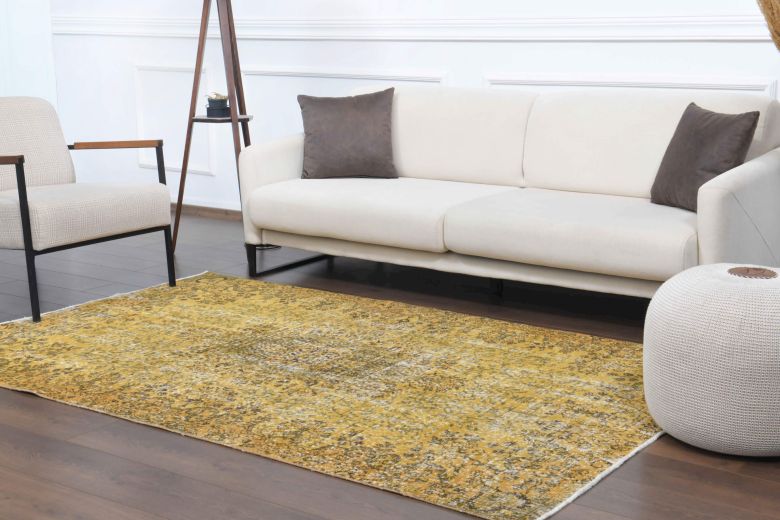 Pale Yellow Colored - Vintage Area Rug