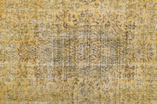 Pale Yellow Colored - Vintage Area Rug - Thumbnail