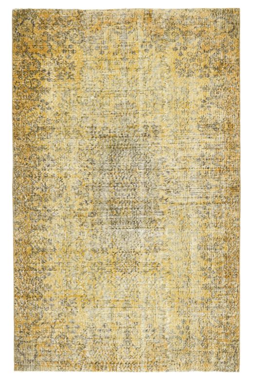 Pale Yellow Colored - Vintage Area Anatolian Rug