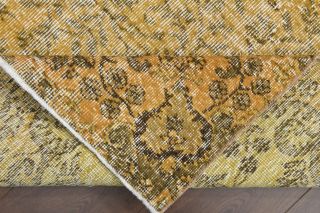 Pale Yellow Colored - Vintage Area Anatolian Rug - Thumbnail