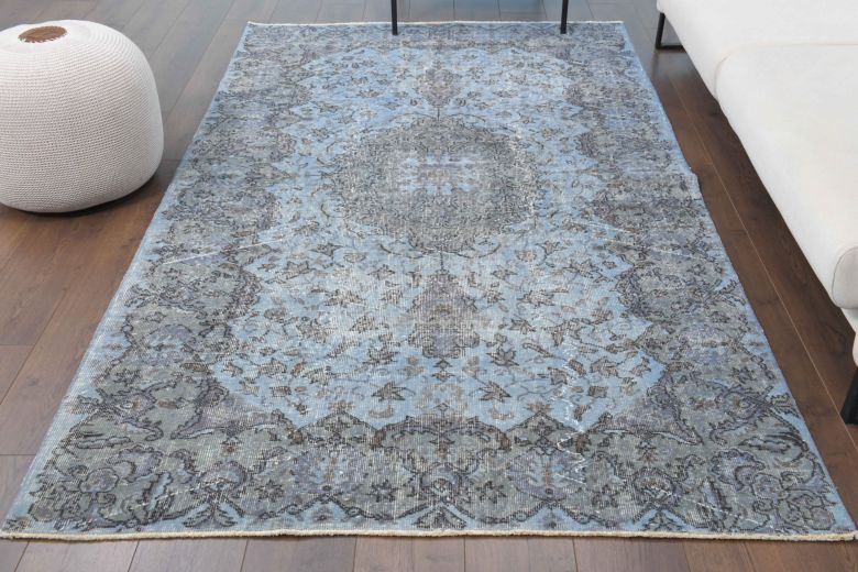 Pale Blue Colored - Vintage Area Rug