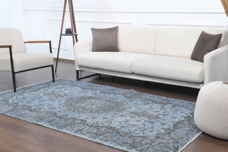 Pale Blue Colored - Vintage Area Rug