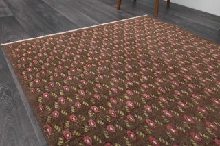 Ikat Brown Indoor Rug - 1980s - Thumbnail