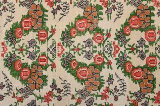 Red Bordered & Floral Vintage Area Rug - Thumbnail