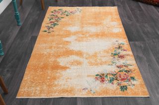 Distressed Handmade Vintage Area Rug - Thumbnail