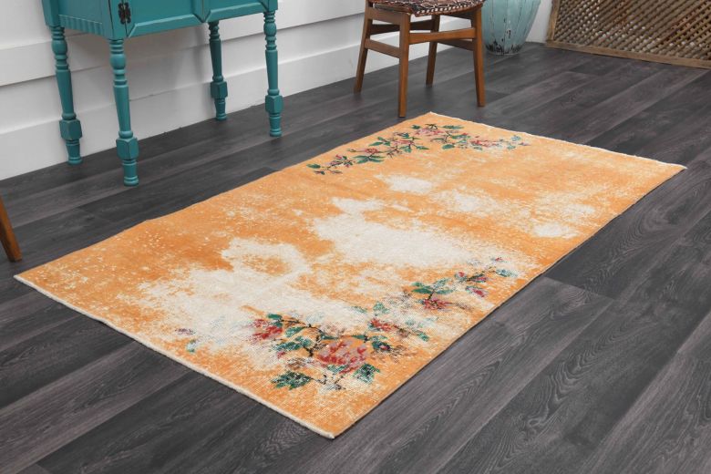 Distressed Handmade Vintage Area Rug