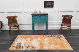 Distressed Handmade Vintage Area Rug - Thumbnail