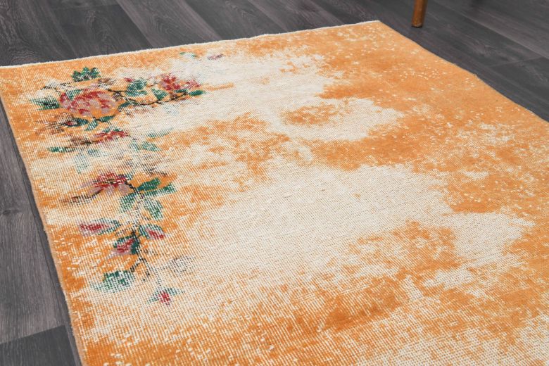 Distressed Handmade Vintage Area Rug