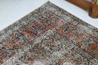 Distressed Red Black Turkish Anatolian Rug - Thumbnail
