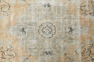Orange Beige Area Antique Washed Anatolian Rug - Thumbnail