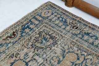 Orange Navy Blue Area Anatolian Rug - Thumbnail