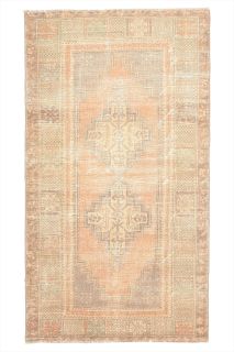 Semi-Antique 1950s Accent Rug - Thumbnail