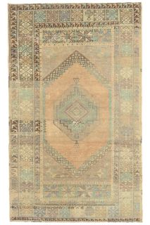 Semi-Antique 1950s Accent Rug - Thumbnail