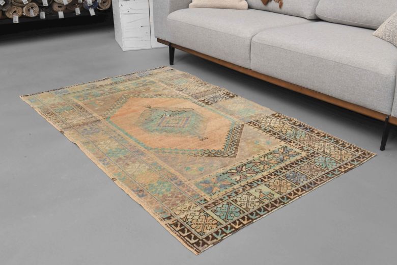 Semi-Antique 1950s Accent Rug