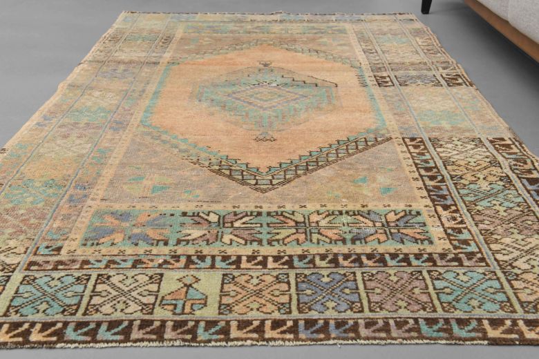 Semi-Antique 1950s Accent Rug