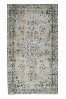 Handmade Beige Brown Area Rug - Thumbnail