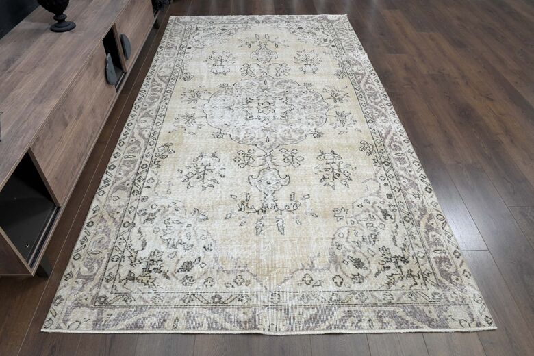 Handmade Beige Brown Area Rug