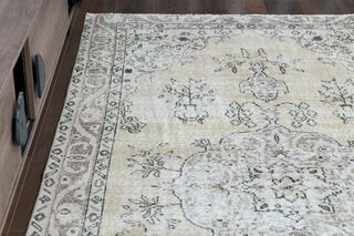 Handmade Beige Brown Area Rug - Thumbnail