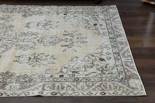 Handmade Beige Brown Area Rug - Thumbnail