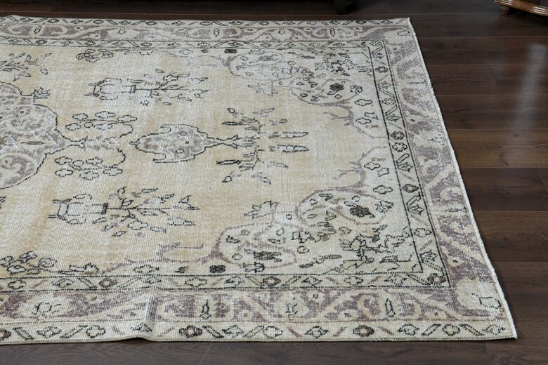 Handmade Beige Brown Area Rug