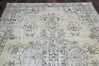 Handmade Beige Brown Area Anatolian Rug - Thumbnail
