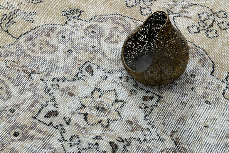 Handmade Beige Brown Area Anatolian Rug