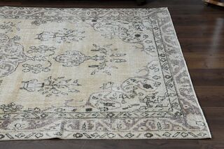 Handmade Beige Brown Area Anatolian Rug - Thumbnail