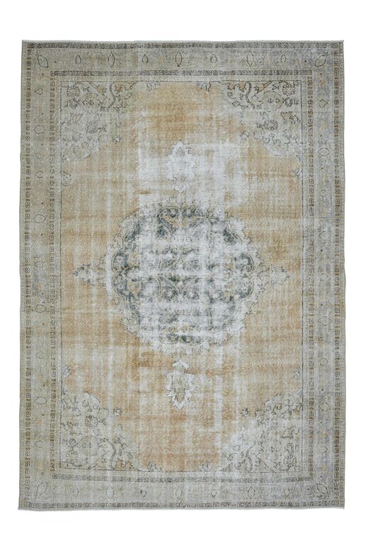 Faded Orange Brown Anatolian Rug