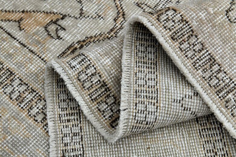 Faded Orange Brown Anatolian Rug