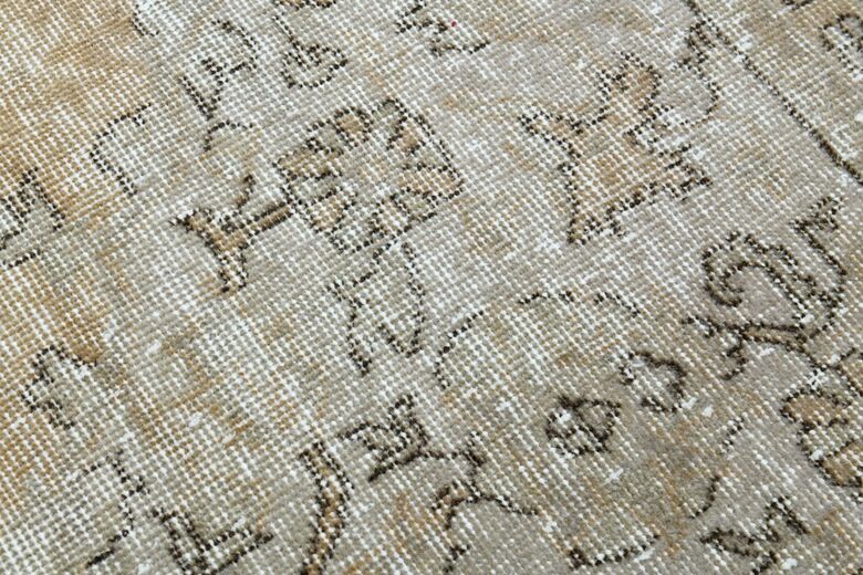 Faded Orange Brown Anatolian Rug